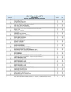 CBSE Grade 3 (Podar World School - Nagpur)